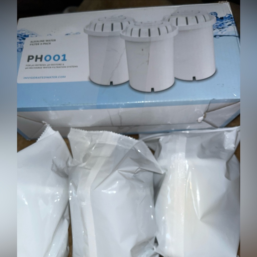 Invigorated Water PH001 Alkaline Water Filter 3 Pack Sealed